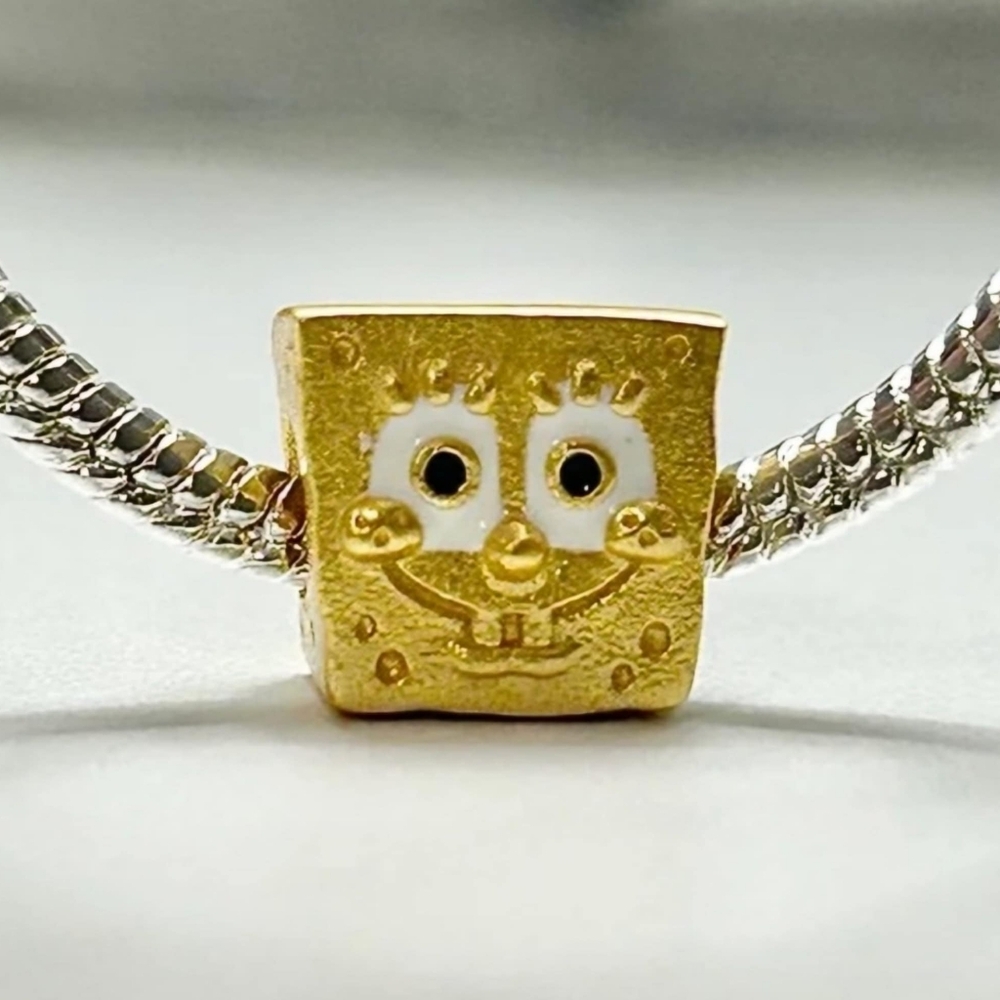 Fits Pandora Sponge Bob Head Charm S925